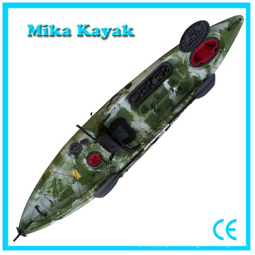 Profesionales se sientan en la parte superior Ocean Kayak Fishing Boats Plastic Canoe